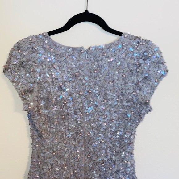 {Parker} Serena silver sequin mini dress - Picture 11 of 13